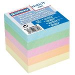 Blok kocka nelepená 83x83x75mm pastelové farby