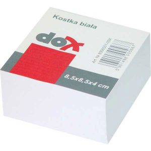 Blok kocka nelepená 85x85x40mm biela