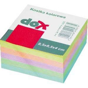 Blok kocka nelepená 85x85x40mm farebná.