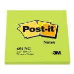 Bločky samolepiace Post-it 76x76 neón zelená