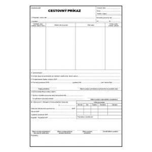 Cestovný príkaz A4