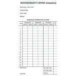 Dochádzkový lístok mesačný /hárok IG062