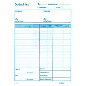 Dodací list A5 - 100 list
