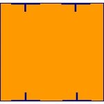 Etikety 29x28 oranžové