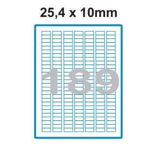 Etikety A4 Print 25,4x10mm (189)