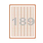 Etikety A4 farebné 25,4x10mm (189) červené