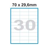 Etikety A4 farebné 70x29,6mm neón žlté
