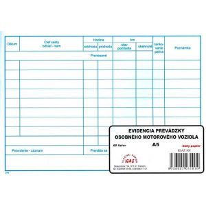 Šatňový blok-100 lístkov-farebný papier