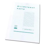 Milimetrový papier A4, 50 listov v bloku