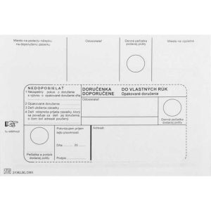 Obálky C5 DVR opakované doručenie