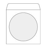 Obálky na CD 124x124 s okienkom OBCDO (100ks)