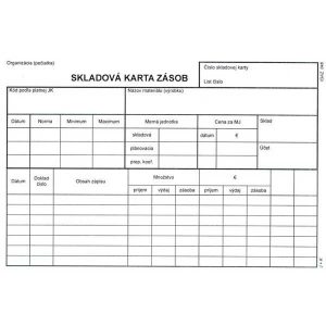 Skladová karta A5