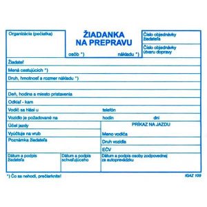 Žiadanka na prepravu A6 100 list