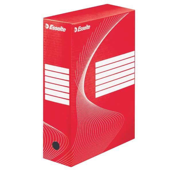 Archívny box 100mm Esselte červená/biela