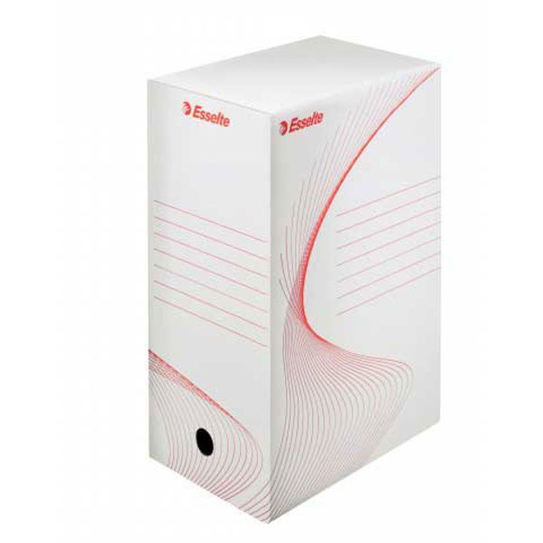 Archívny box 150mm Esselte biela/červená