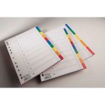Plastový rozraďovač A4 5-dielny farebný