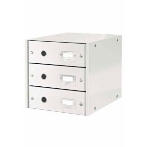 Zásuvkový box Leitz Click & Store s 3 zásuvkami biely
