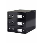 Zásuvkový box Leitz Click & Store s 3 zásuvkami čierny
