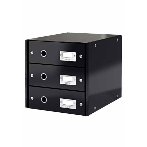 Zásuvkový box Leitz Click & Store s 3 zásuvkami čierny
