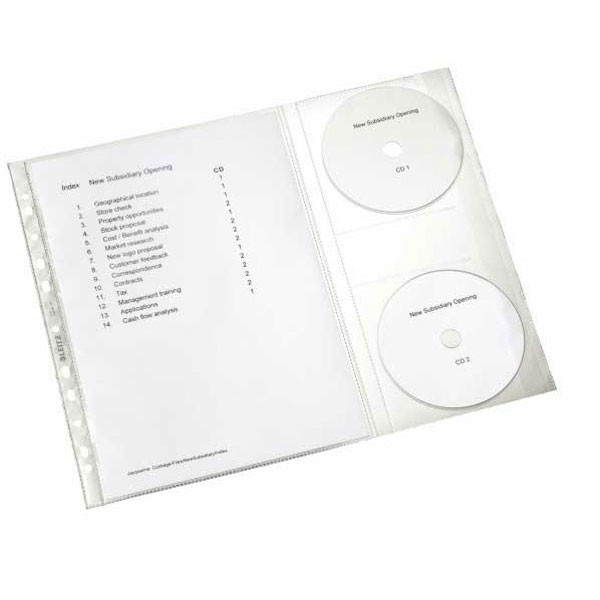 Euroobal s vreckami na CD Combo /5 ks 120 mic LEITZ