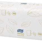 Utierky Tork Singlefold papierové, extra jemné, 2 vrstvové, biele (H3)