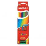 Farbičky Jumbo trojhranné 5mm, s jumbo strúhadlom / 6 ks