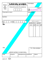 Lekársky predpis na omamné lieky A6 3x25