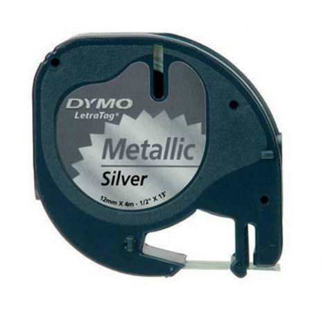 Páska do Dymo Letra Tag 12mmx4m metalická strieborná