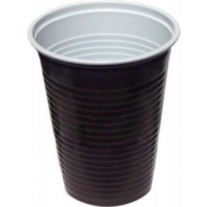 Pohár 0,2 l hnedo-biely PP
