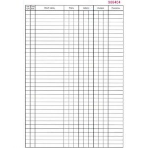 Pokladničná kniha priepisová 50x2 list