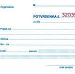 Potvrdenka s juxtou A6 samoprepis 25x3