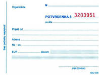 Potvrdenka s juxtou A6 samoprepis 25x3