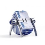 Rotačný vizitkár VISIFIX Flip VEGAS strieborný/modrý