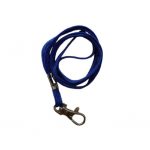 Textilná šnúrka s karabínkou, modrá