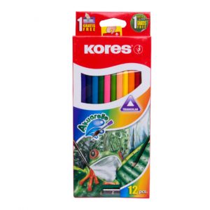 Trojhranné pastelky, 3mm, so strúhadlom / 12 ks v krabičke