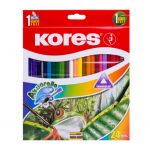 Trojhranné pastelky, 3mm, so strúhadlom / 24 ks v krabičce
