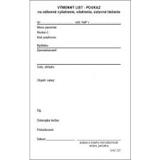 Výmenný list - poukaz A6 100list