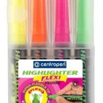 Zvýrazňovač Centropen 8542/4 FLEXI sada