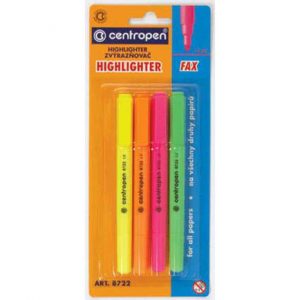 Zvýrazňovač Centropen 8722 /4 ks sada BL4