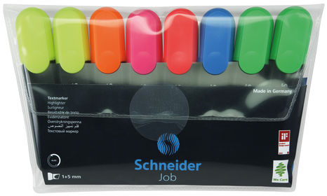 Zvýrazňovač SCHNEIDER Job 8 sada mix
