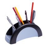 Stojan na perá - čierny/sivý