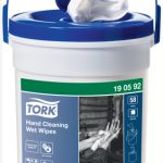 Utierky vlhčené TORK na ruky, 58 útržkov, vo vedierku, (W10)