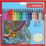 Fixa STABILO Pen 68, 24 ks Karton Puzdro