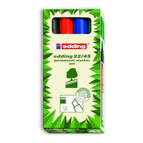 Popisovač edding 22/4S permanentný sada