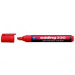 Popisovač edding 330 červený zrezaný
