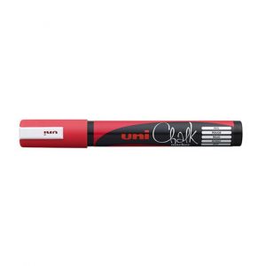 Popisovač kriedový UNI PWE-5M fluor červený