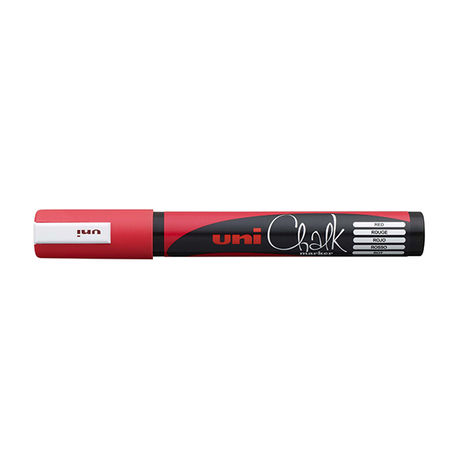 Popisovač kriedový UNI PWE-5M fluor červený