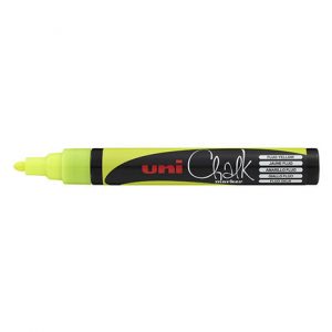 Popisovač kriedový UNI PWE-5M fluor žltý