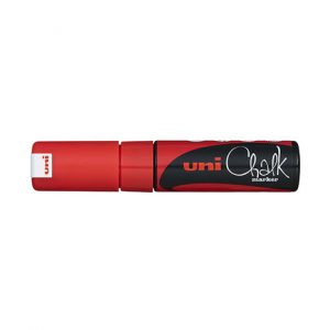 Popisovač kriedový UNI PWE-8K fluor červený
