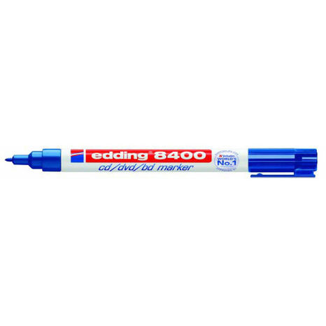 Popisovač na CD edding 8400 modrý